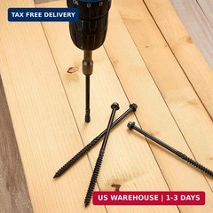50 PCS(2.95lb), #14 x 6 Wood Structural Screws, Heavy Duty Hex Head Timber/Log/L