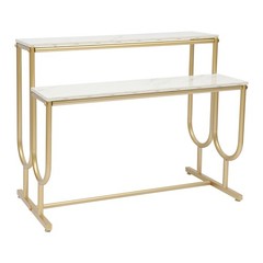 39.37*18.9*31.5 inches Gold Tiered round tube Display Rack for living rooms