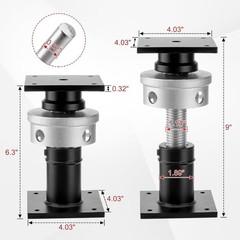 2X Heavy Duty House Floor Jacks 6.5-9″ Adjustable Screw Jacks For Home Leveling