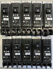10 PCS Eaton BRP120GF – 1P – 20A – GFCI Circuit Breaker
