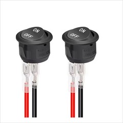 12V round Rocker Switch AC 6A/250V 10A/125V SPST 2 Pin 2 Position On/Off T