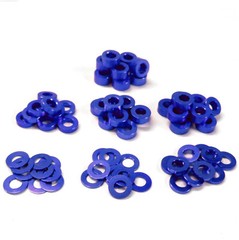 NEW CNC M3 0.25mm-3mm Color Aluminum Alloy Flat Washers Round Spacer Anodized