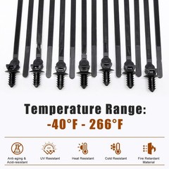 Benliu 20Pcs Cable Zip Ties, 8.3×0.2 inch Heavy 8.3×0.2inch (20Pcs), Black