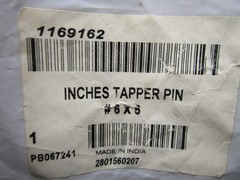 #6 0.216″-11/32″End Dia 6″L Plain C/S Std Tapered Pin