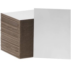 100 Pcs 5×7 Inch White Corrugated Cardboard Sheets – 2 mm Flat Cardboard Pads…