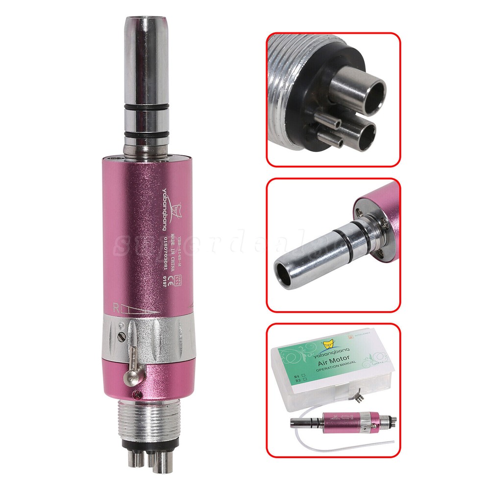 NSK Style Dental Low Slow Speed Air Motor Handpiece E-Type 2 holes /4 holes Pink
