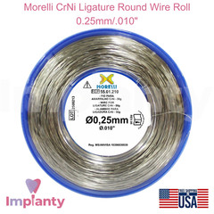 Morelli CrNi Ligature Round Dental Wire Roll 0.25mm/.010″ 0rthodontic Tool