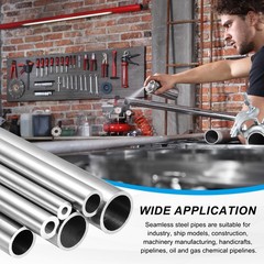 304 Stainless Steel Tube 6mm ID 10mm OD 250mm Length Metal Pipe Tubing