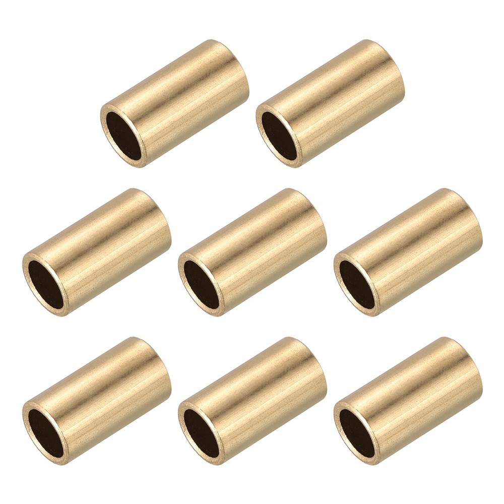8 Pack 10mm Bore x 12mm OD x 15mm Length Sleeve Bearings Gold Tone]