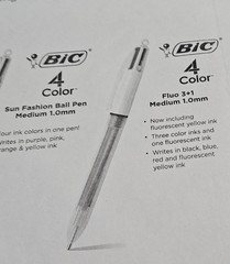 7 Bic 4 Color Ball Pen & Pencil Fun Colorful Assorted Inks Mostly Made in France