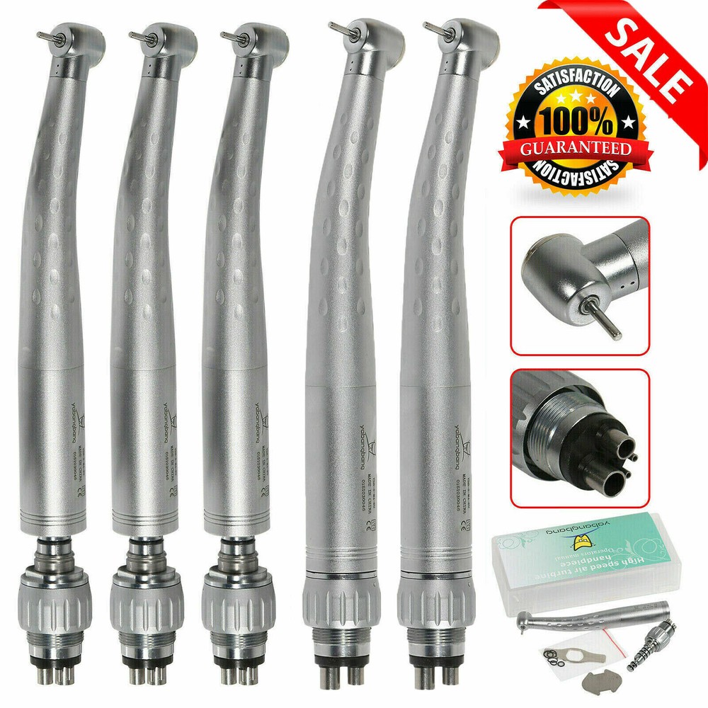 5 Yabang Dental High Speed Handpiece with 4 Holes Quick Coupler 360° Swivel