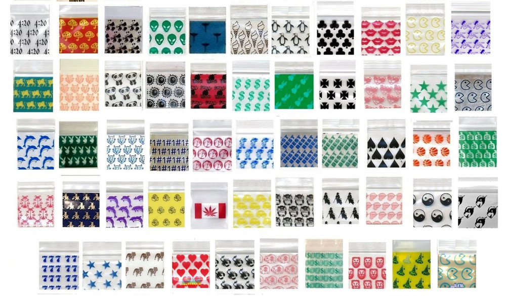 2000 Apple Baggies 1010 1″ x 1″ PREMIUM RANDOM MIX 5+ STYLES (20 packs x 100)