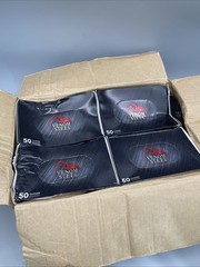 4 Pack x50 Venom Steel Heavy Duty Black Nitrile Gloves, One Size New