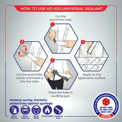 Multipurpose 100% Silicone Sealant (12 x 10.5 fl oz) Clear Waterproof 12 Pack