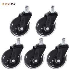 5 Pack 3 Inch Office Chair Caster Swivel Wheels Replacement Heavy Duty Low-Noise