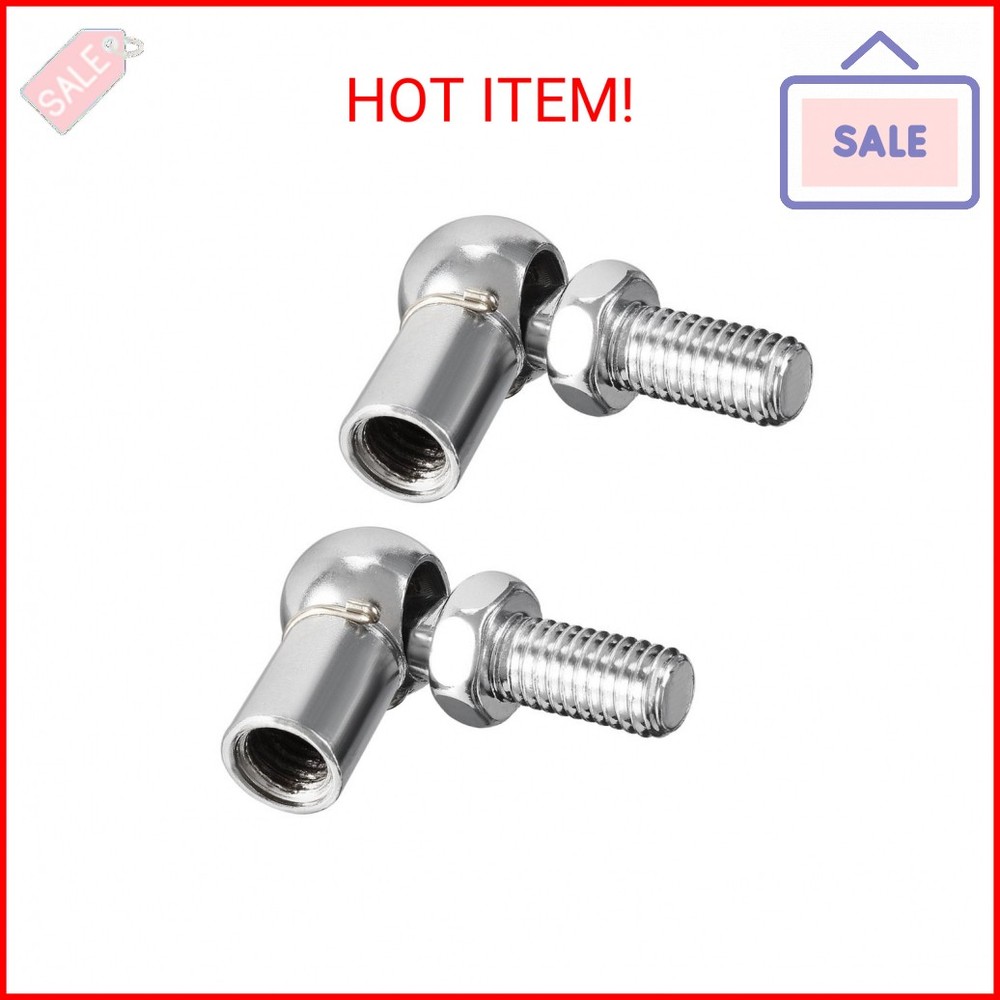 uxcell Gas Spring End Fitting M8 Female Thread 8mm Round Handle Dia A3 Steel 2pc