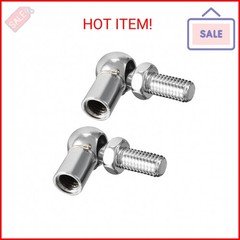 uxcell Gas Spring End Fitting M8 Female Thread 8mm Round Handle Dia A3 Steel 2pc