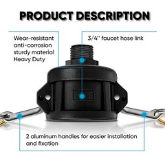 275 330 Gallon IBC Tote Water Tank Drain Adapter 2″Cam Lock for Garden Hose 3/4″