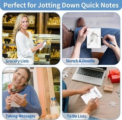 Note Pads 4X6 Inch, 6 Pack Blank Scratch Pads, 50 Sheets per Memo Pad for Writin