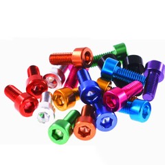 M6 Aluminum Alloy Allen Hex Socket Cap Head Screws Bolts Thread Length 8mm- 40mm