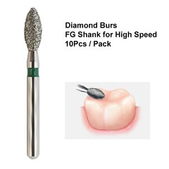 Football Bur Dental Diamond Burs Football FG Green Red Yellow Black High Speed