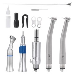 Dental High & Low Speed Handpiece Air Turbine kit Push Button Air Motor 4 Holes
