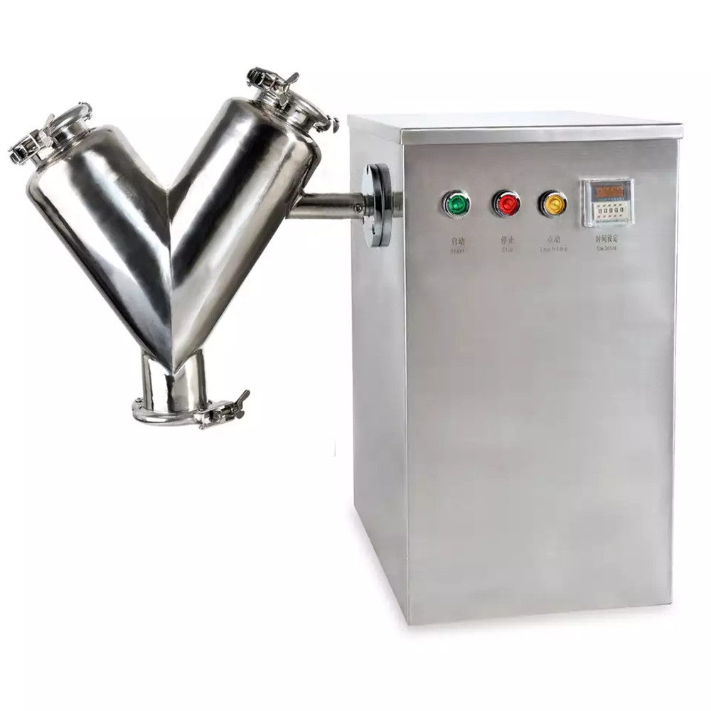 2L Powder Mixing Machine Particle Blending V-Shape Equipment Food Blender Mixer