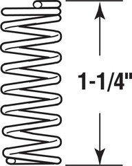 Heavy-Duty Nickel-Plated Compression Spring 0.091 GA – 2 Pack, Versatile Use