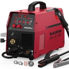 200A 6-in-1 MIG Welder Gas/Gasless Flux Core Lift TIG Spot & Aluminum Welding