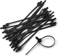 20PCS Push Mount Cable Zip Tie 8.3 x 0.2 inch Self Locking Cable Strap Push