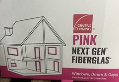 Owens Corning Pink EcoTouch Insulation R6.7 Roll 2” Thick 16” W 5.3 sq ft