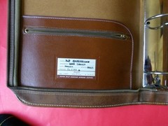 Vintage 1950’s Leather Zippered Binder Brown/Tan Cow Hide 2″ 3-Ring Made IN USA