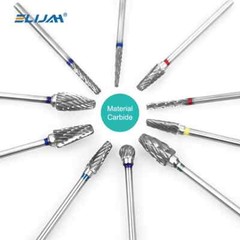 Dental Lab Polishing Bur Drills Tungsten Steel Carbide Burs Burrs 2.35MM 10 Pcs