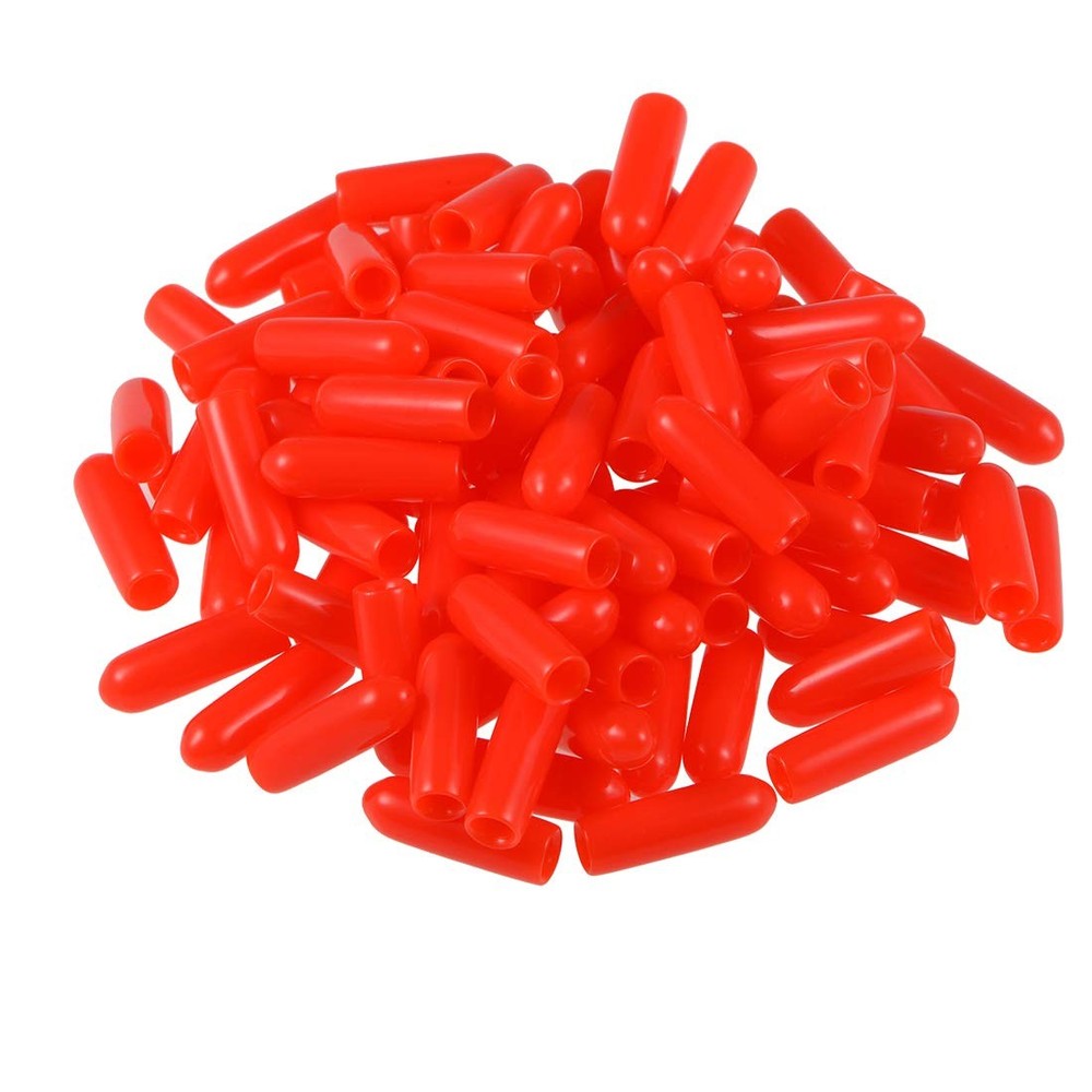 uxcell 100pcs Rubber End Caps 3mm1/8″ ID Vinyl Round Tube Bolt Cap Cover Thre…