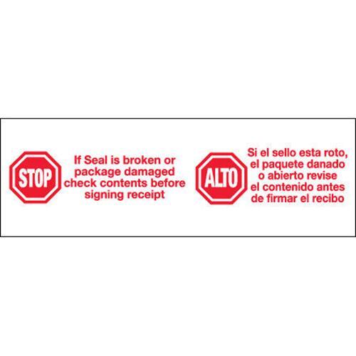 2″ x 110 yds. ‘Stop/Alto’ Tape Logic Printed Tape 2.2 Mil 36 Rls/Case