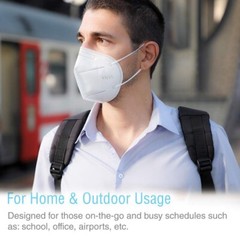 SUNCOO Protective KN95 Face Mask – 60 Pack, 5 Layers Cup Dust Mask Protection