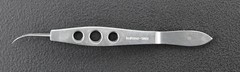 Katena K5-5210 Jaffe Tying Forceps, Smooth, 6mm Platform, Delicate, Curved, 4″