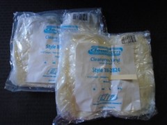 CleanTeam Class 10 Disposable Vinyl Gloves 9-1/2” L Size Medium 200/Pcs 100-2824