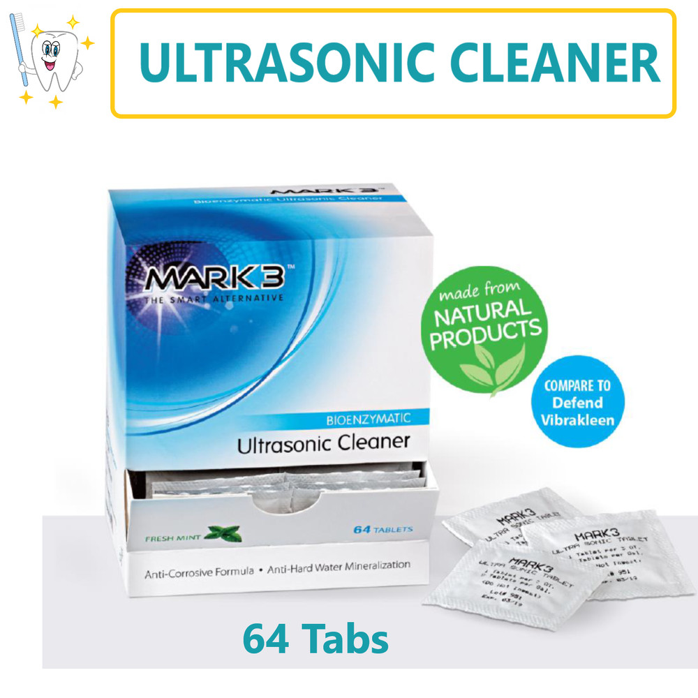 Dental MARK3 ULTRASONIC CLEANER Enzymatic 64 -Tablets/Box, USA, EXP 10/2027
