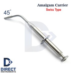 Dental Swiss Amalgam Carrier Syringe Cement 45° Composite Cavity Preparation Gun