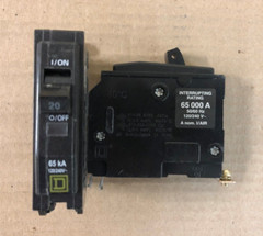 NEW SQUARE D QHB QHB120 1 POLE 20 AMP 120V 65KA CIRCUIT BREAKER YELLOW NTO