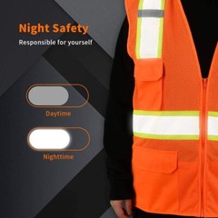 U.S MILITARY VETERAN U.S FLAG SAFETY PPE FOR WORK REFLECTIVE VEST SIZE M-4XL