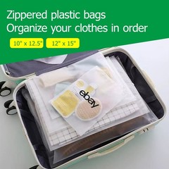 400 pcs 12″x15″ Frosted Zipper Clothing Bag Polyjacket/Polymailer UL