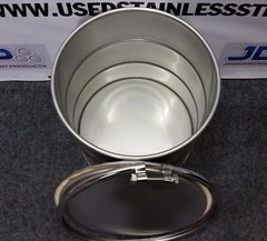 10 Gallon Stainless Steel Open Top Drum