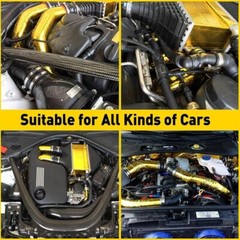 2″ 33Ft Intake Heat Reflective Tape Gold Wrap Self Adhesive High Temperature NEW