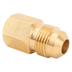 Brass Flare Tube Fittings Adapter Male 3/8″ to Female 0.5 inches,