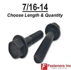 7/16-14 Grade 8 Flange Frame Bolt Black Phosphate & Oil (All Sizes & Qty’s 7/16″