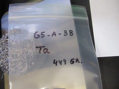 METAL TANTALUM ALLOY 99.5% CHEMICAL ELEMENT 449 GRAMS AS PICTURED #G5-A-38