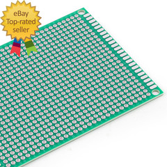 32 Pcs PCB Board Green Circuit Board with 5 Sizes Compatible Double Sided PCb