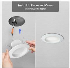 Feit Electric White 5-6 in. W Aluminum LED Dimmable Recessed Downlight